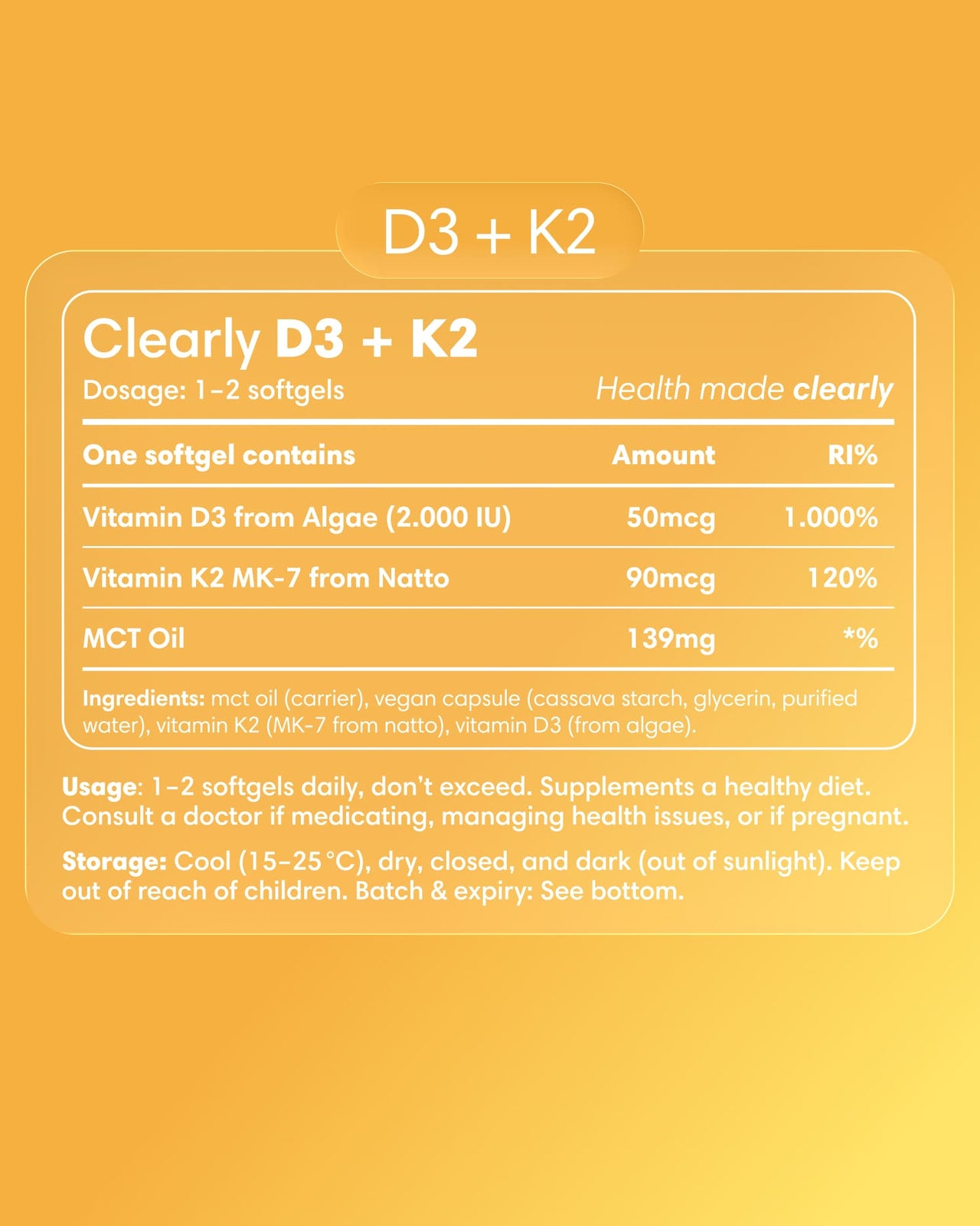  Clearly - D3 + K2