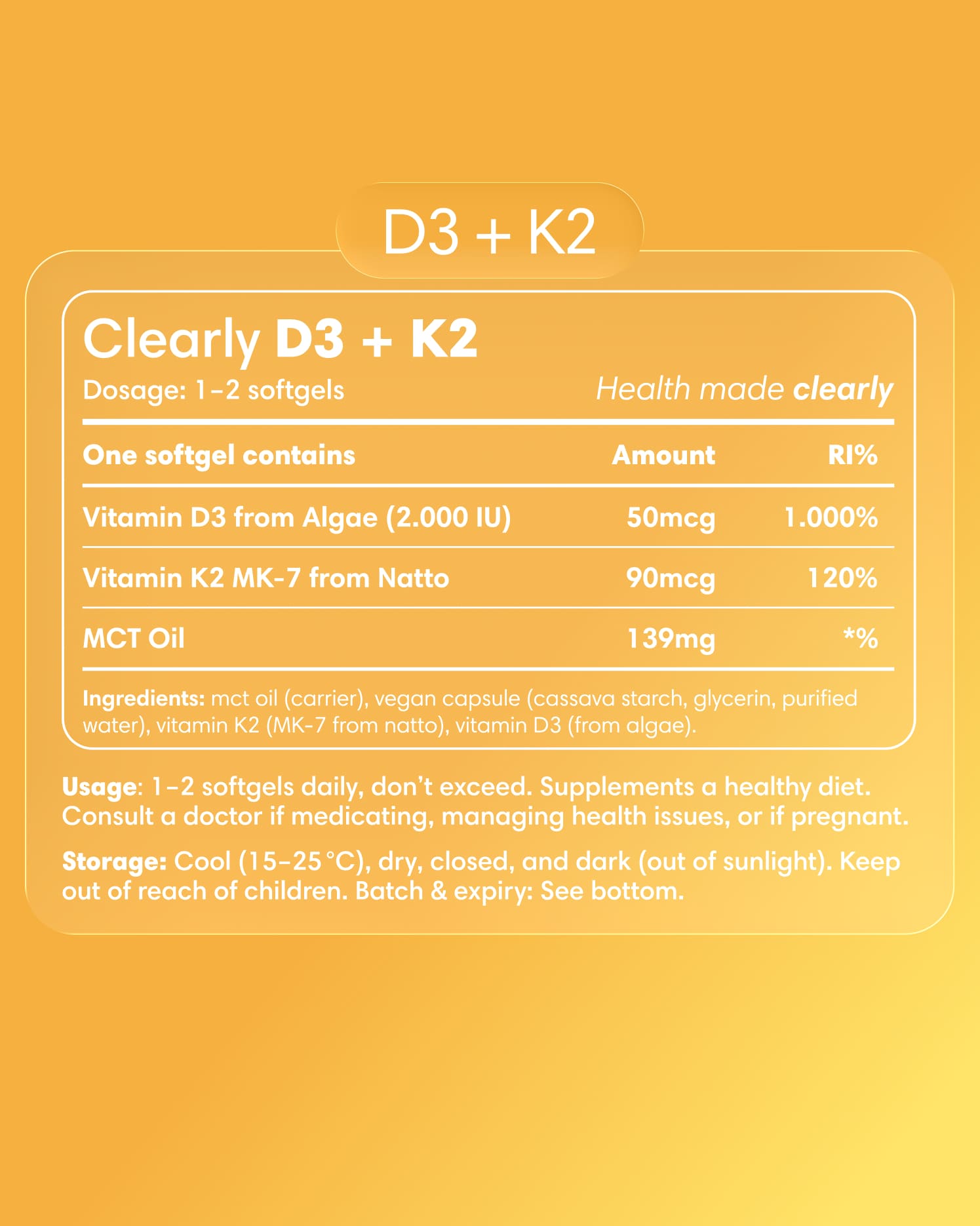  Clearly - D3 + K2